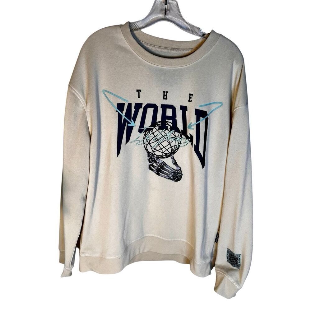 Brooklyn Cloth The World is Yours Sweatshirt - Oatmeal Men's Size Large